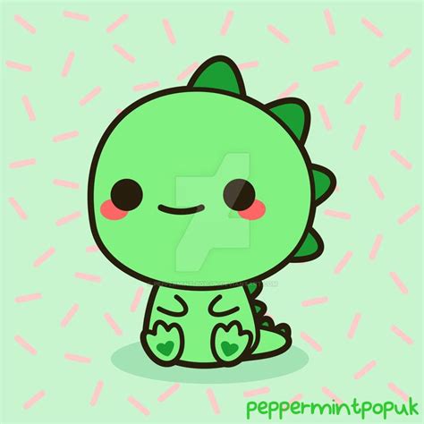 Kawaii Dinosaur By Peppermint Pop Uk On Deviantart Милые рисунки