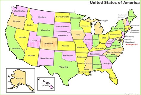 Exploring The United States A Guide To The States Map With Capitals