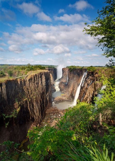 Victoria Falls Zimbabwe Closeup Stock Image Image Of Scenic