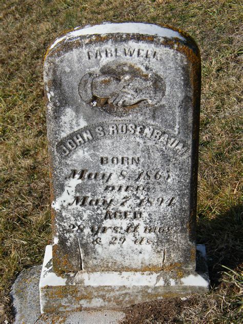 John Stephen Rosenbaum 1865 1894 Find A Grave Memorial