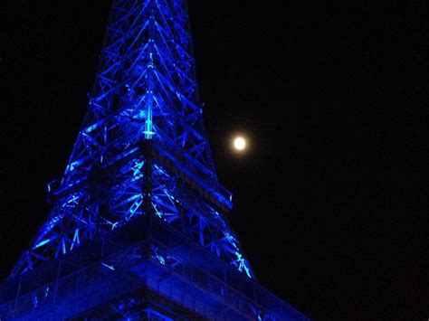 Eiffel Tower Changing Color At Night At Kings Island Amusement Park In