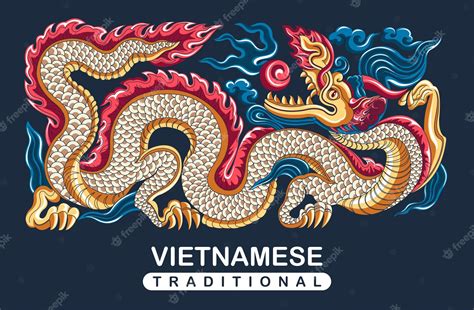 Premium Vector Vietnamese Traditional Decoration Vietnamese Dragon