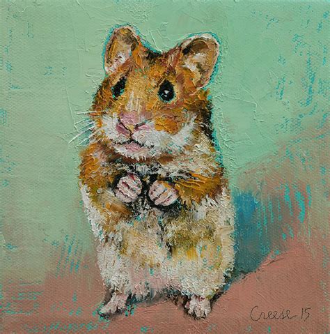 Hamster Painting By Michael Creese