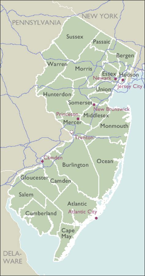County Zip Code Maps Of New Jersey