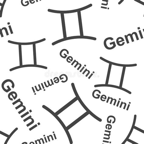 Gemini Zodiac Sign Seamless Pattern Background Business Flat Vector