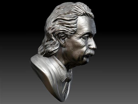 Albert Einstein Sculpture Free 3d Model Ztl