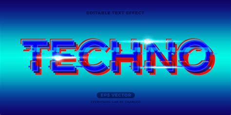 Techno Editable Text Effect Vector By Diq Drmwn Thehungryjpeg