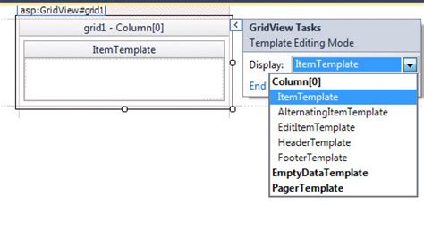 Grid View Templates In Asp Net Templatefield In Gridview Control