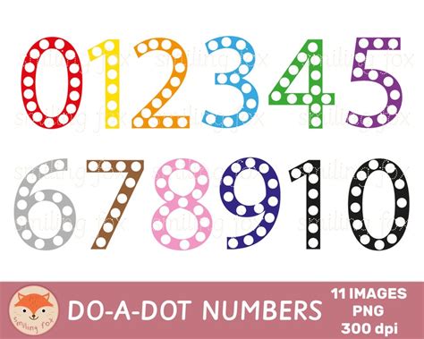 Do A Dot Numbers Clip Art Math Clipart Png Images Worksheets Fine