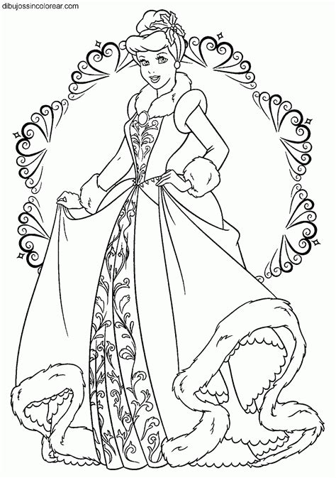 1.este excelente vestido rosado es la viva imagen del de la princesa peach. Dibujos Sin Colorear: Dibujos de Cenicienta (Princesa Disney) para Colorear