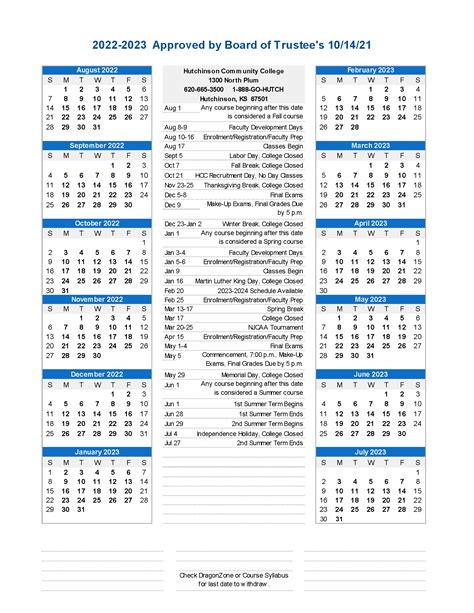 Academic Calendar 2022 2023