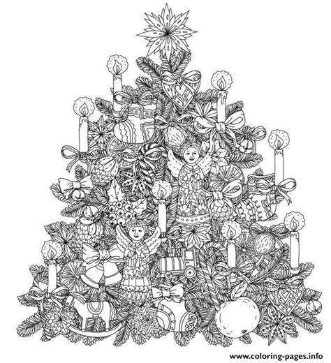 I've worked hard to be sure to have a collection of detailed coloring sheets on this page. Adult Christmas Tree With Ornaments By Mashabr Coloring ...