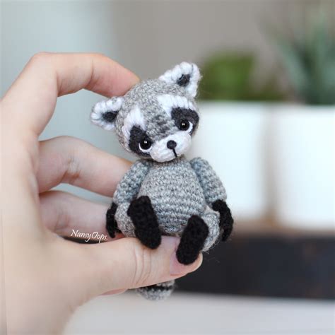 Crochet Pattern Raccoon Amigurumi Pdf Tutorial Raccoon Pattern Etsy
