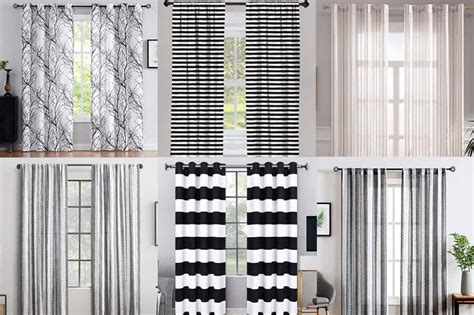 13 Black And White Striped Curtains That Will Delight You