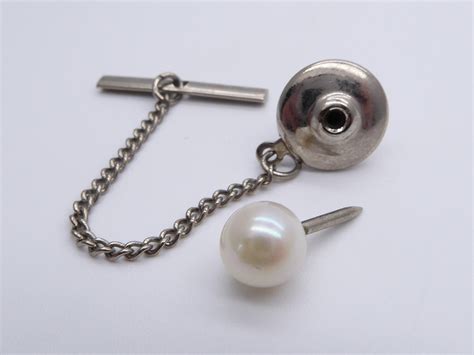 Vintage Gents Cultured Pearl Tie Pin