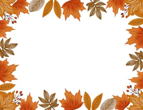 Fall Leaf Background Clipart Borders