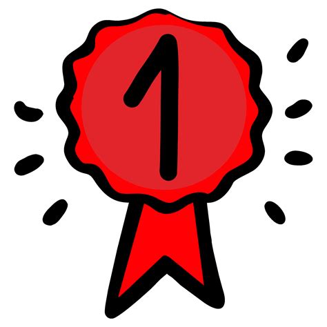 First Place Red Award Ribbon Icon Illustration Isolated 28641299 Png