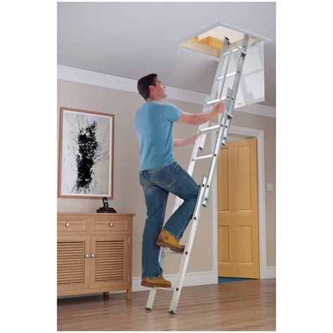 Werner Loft Ladder With Handrail 3 Section