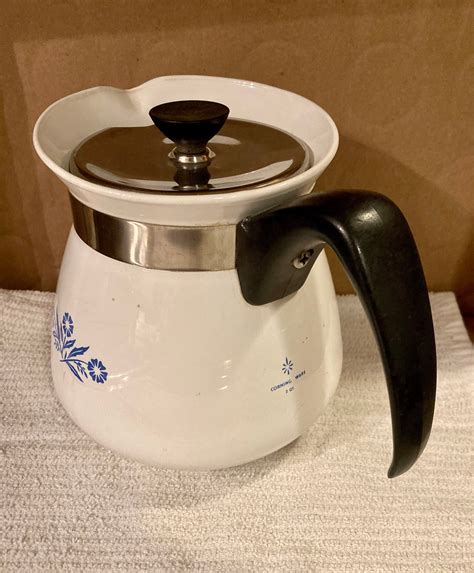 Vintage Corning Ware 6 Cup Coffee Pot P 104 Etsy