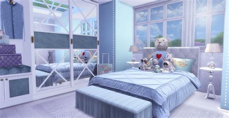 blue dream girl bedroom  lily sims sims  updates