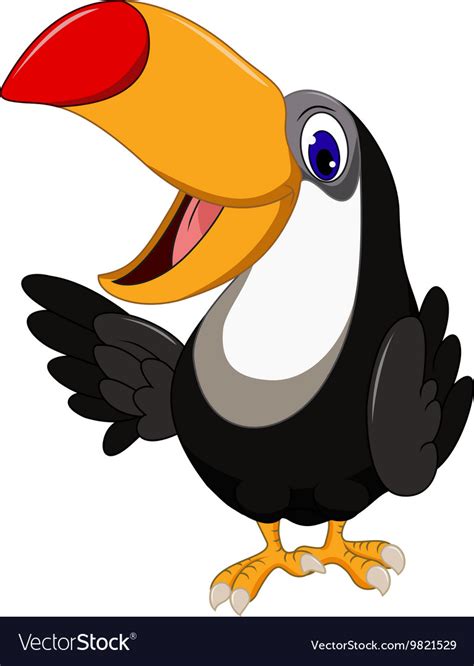 Cute Cartoon Toucan Bird Royalty Free Vector Image