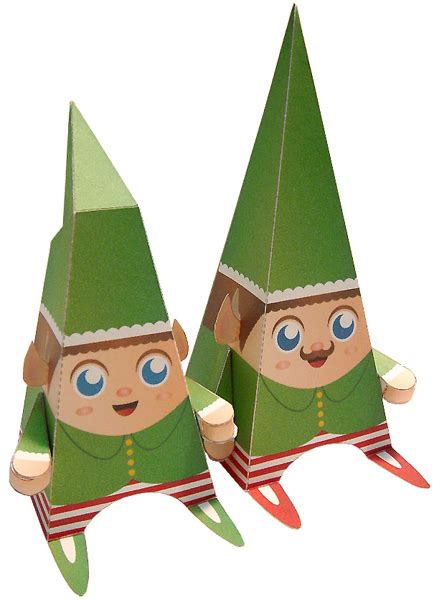 Papercraft Elves Download Make