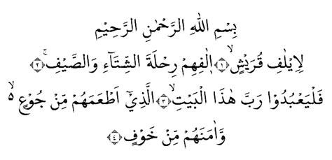 Tulisan Kaligrafi Surat Al Quraisy Imagesee
