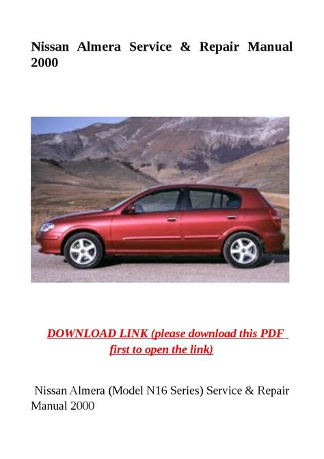 Nissan Almera Service And Repair Manual 2000 By Herrg Issuu