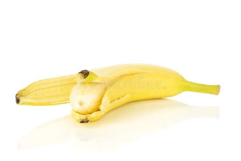 Fresh Yellow Banana Isolated On White Stock Image Image Of Plantain