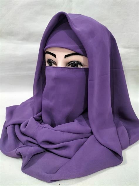 Plain Niqab Ready To Wear Purple Suzain Hijabs