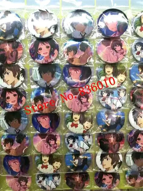 New 48pcsset Cartoon Japanese Anime Round Brooch Button Pin 45 Cm Diy