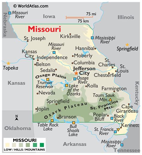 Missouri Large Color Map