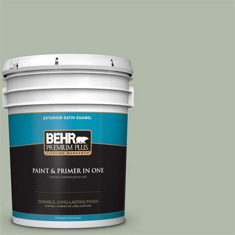Behr Premium Plus 5 Gal N390 3 Jojoba Satin Enamel Exterior Paint