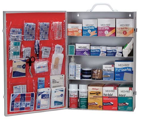 First Aid Kit Cabinet Steel General Purpose 200 People Served Per