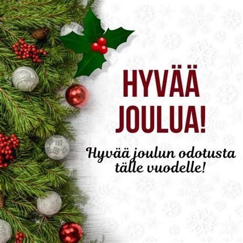 How To Say ‘merry Christmas In Finnish Language