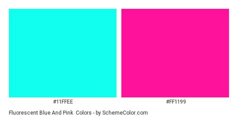 Fluorescent Blue And Pink Color Scheme Blue