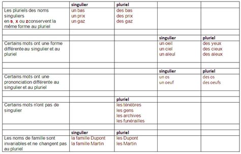Le pluriel des noms - learn French,grammar