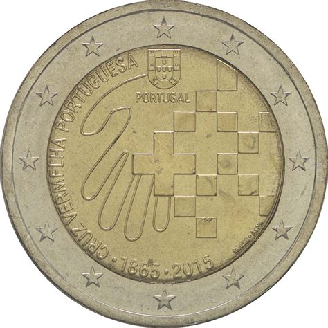 Portugal 2 Euro 150 Jahre Rotes Kreuz 2015 Kuni Bfr 48 Euro