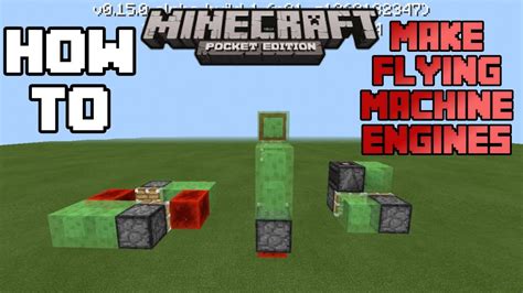 How To Make A Flying Machine Engine In Mcpe 0150 Minecraft Pe Mcpe