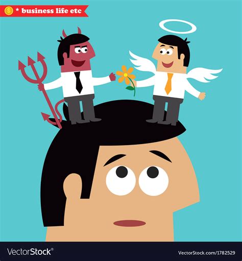 Moral Choice Business Ethics And Temptation Vector Image