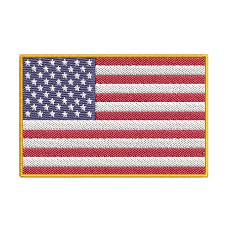 American Flag Iron On Embroidered Patch