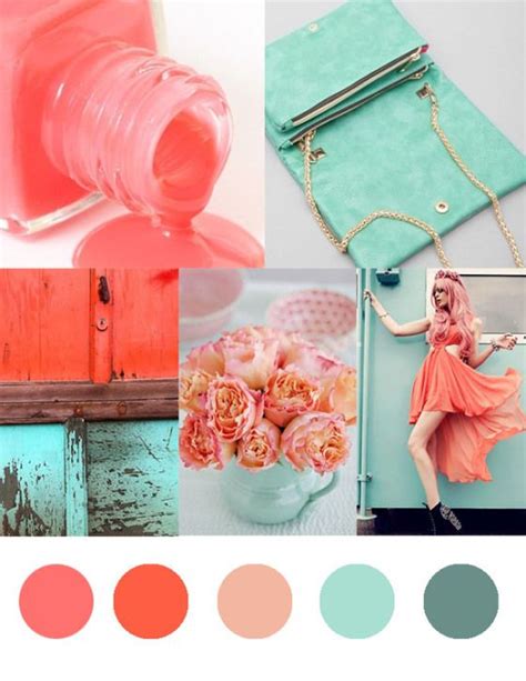 Coral And Seafoam Coral Color Schemes Coral Colour Palette Color