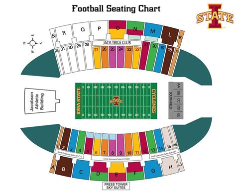 Jack Trice Seating Map Actually A Great Thing To Carry Around To Help