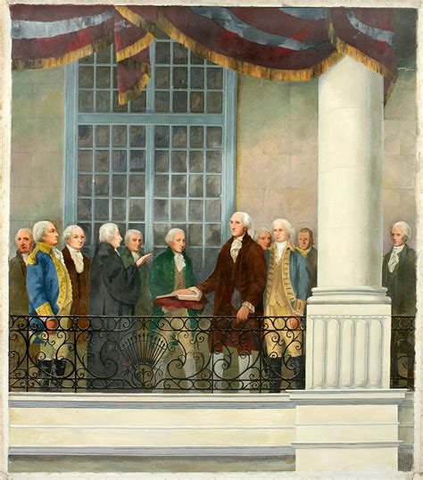 Inauguration Of George Washington At Federal Hall New York City 1789