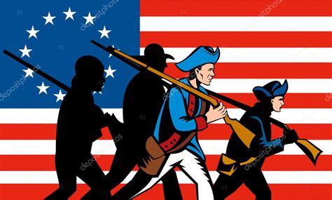 American Minuteman Militia Betsy Ross Flag Stock Photo By ©patrimonio