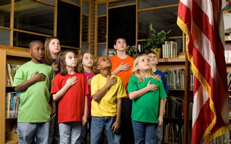 For kids i pledge allegiance to the flag of the united states of america and to the republic for which it stands one nation under god indivisible, with liberty and justice for all the original pledge of allegiance was written by francis bellamy. NY Teacher Forces Student to Stand for the Pledge