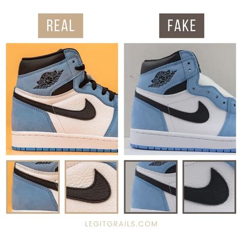 How To Spot Real Vs Fake Jordan 1 University Blue Legitgrails