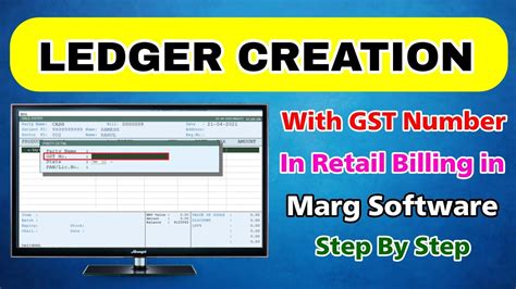 Ledger Creation With Gst Number In Retail Billing In Marg Software