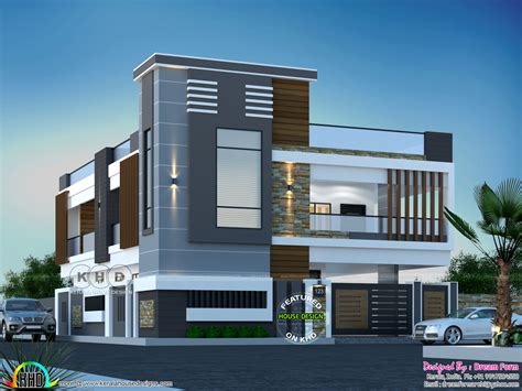 Bedrooms Sq Ft Modern Duplex Home Design Kerala Home Design