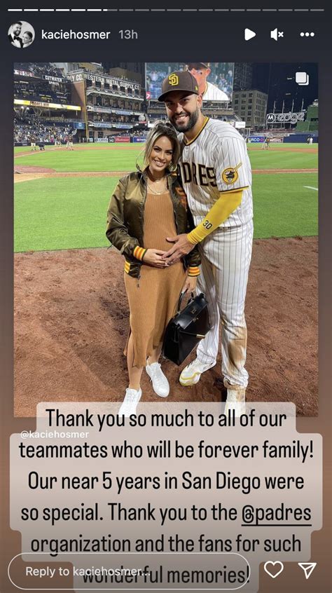Eric Hosmer S Wife Kacie Says Goodbye To Padres After Trade